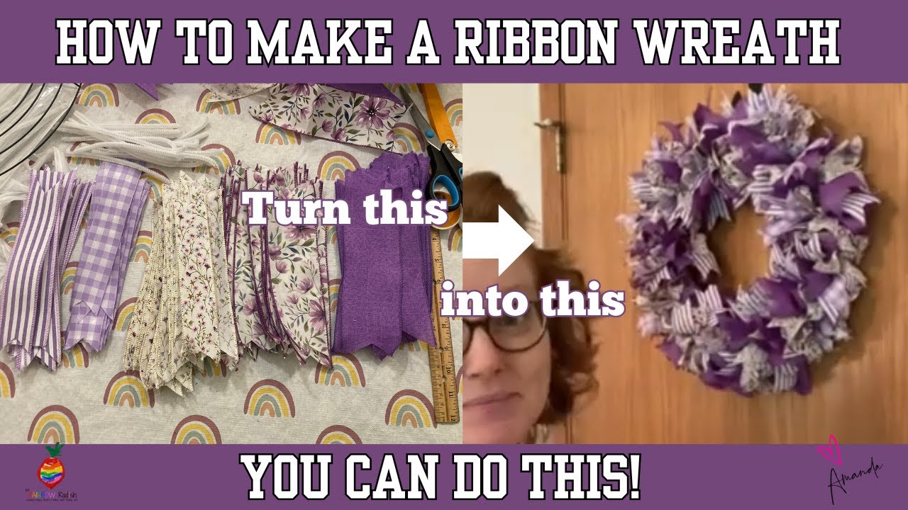 How to Make a  Ribbon Wreath - it's easier than you think!