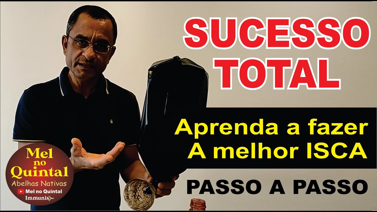 ISCA para ABELHAS NATIVAS, aprenda a fazer e tenha muito SUCESSO nas capturas.