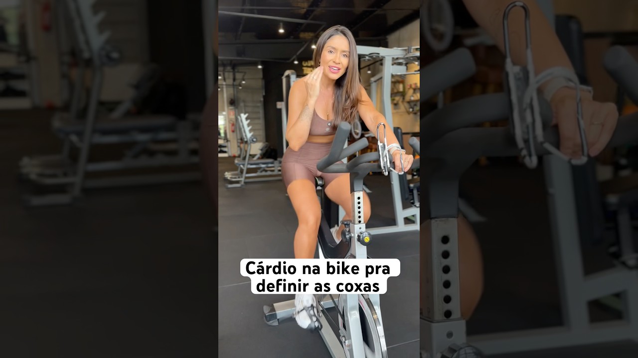 C&aacute;rdio na bike pra definir as coxas! Repita essa sequ&ecirc;ncia por 15min 🔥 #shorts #bike #fitness