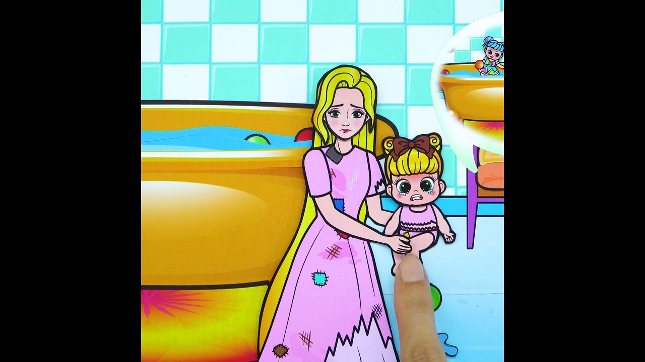 Broke Mother and Daughter vs Rich Amy Dress - DIY Paper Dolls & Crafts #shorts