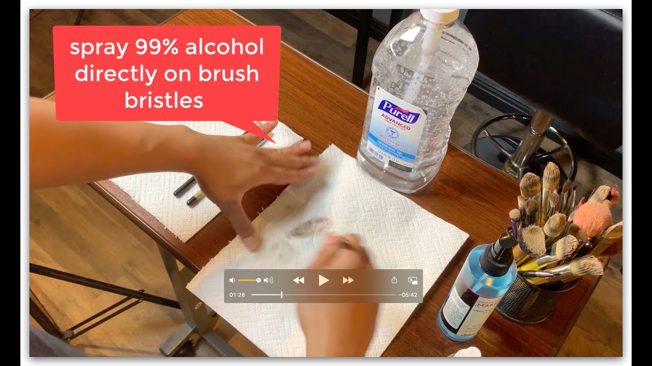 How to sanitize makeup & brushes to prevent cross-contamination. Stop spreading (corona) virus.