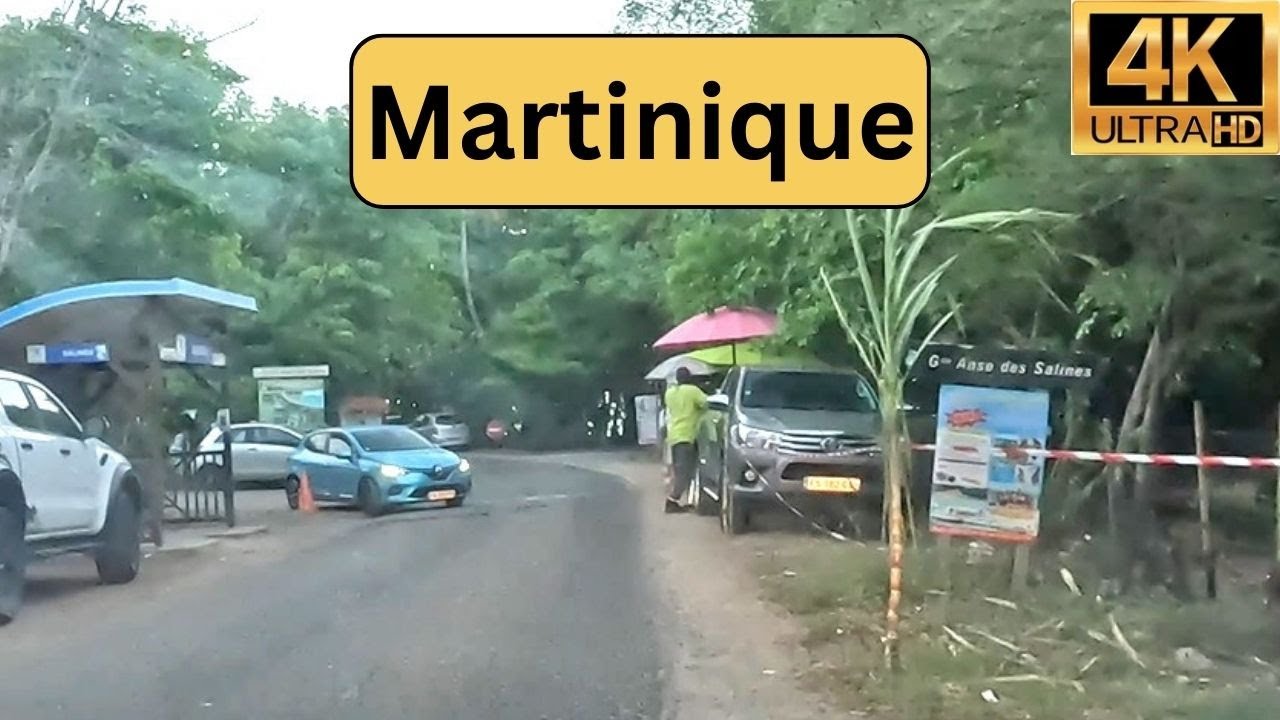Driving from Les Anses d'Arlet to Grande Anse des Salines Beach, Martinique