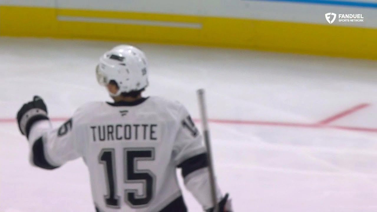 Alex Turcotte a shot from the slot off a nice feed from Samuel Helenius.