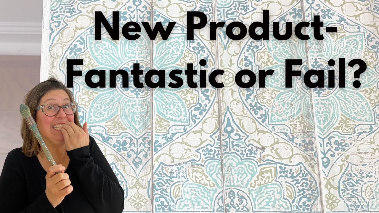 I tried the NEWest furniture flipping product! Paint Inlays from Iron Orchid Designs (IOD)