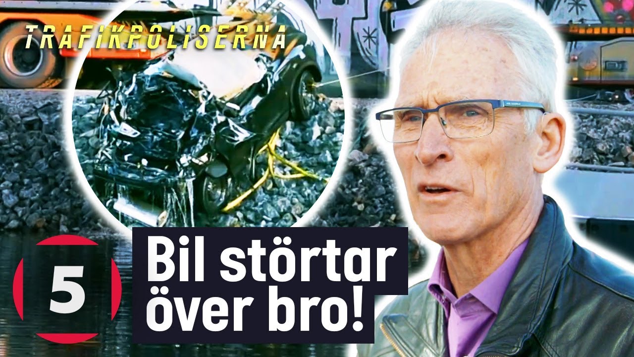 Popband störtar mot sin död när bilen åker över brokanten | Trafikpoliserna | Kanal 5 Sverige