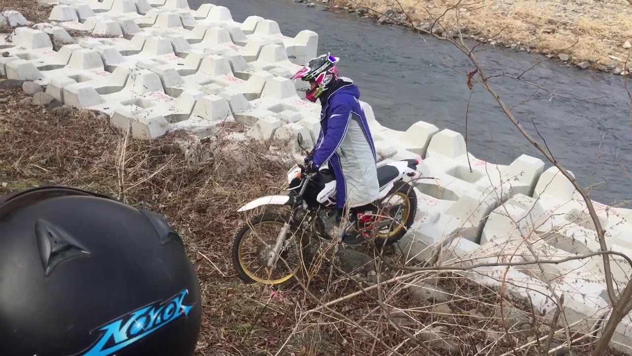 2018.01.20 いちオフ 「トライアルIAS野崎史高選手セロー250でのデモ走行」