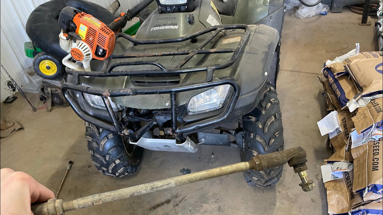 Replacing tie rod Honda foreman 4x4 atv four wheeler #youtuber #honda #howto #4x4offroad #foryoupage
