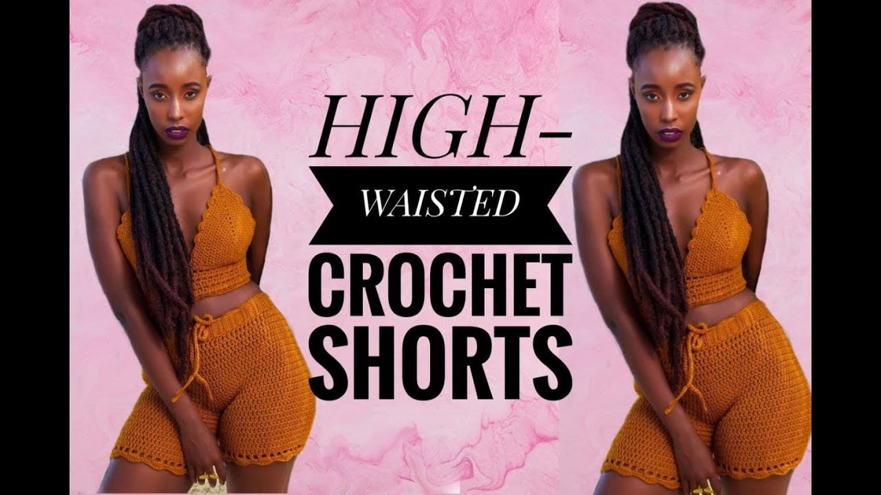 HOW TO MAKE HIGH-WAISTED CROCHET SHORTS TUTORIAL//phelly_crochet