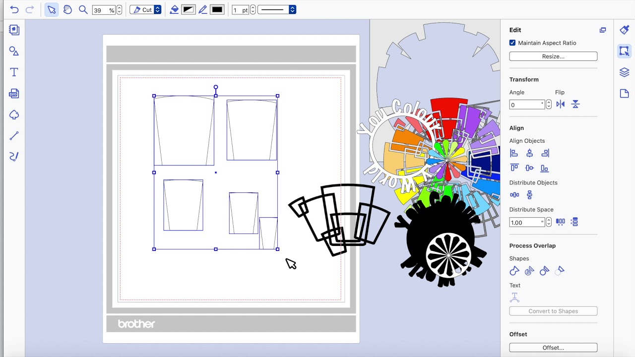 brother scan n cut tutorials geometric backdrop tutorial