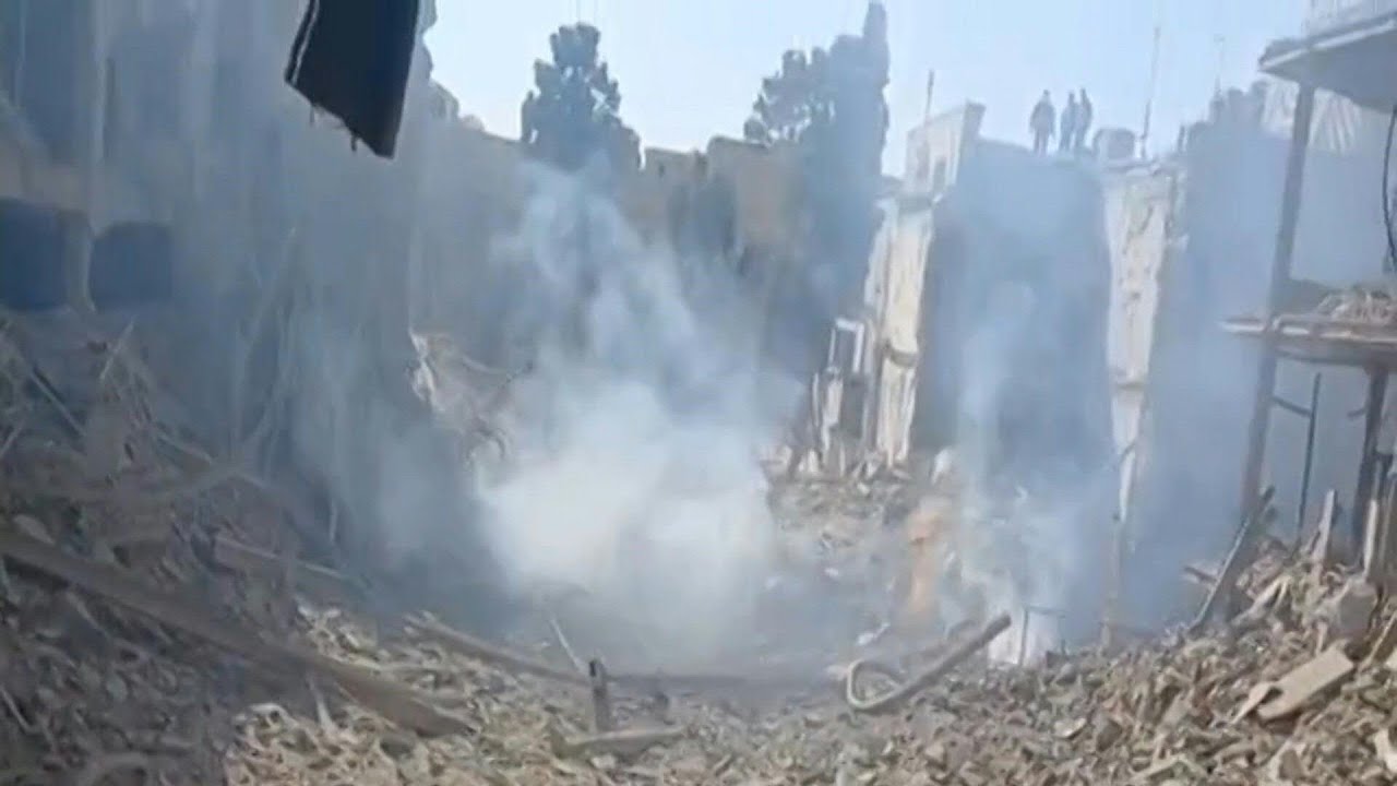 Iran state TV shows destruction at strike site | AFP