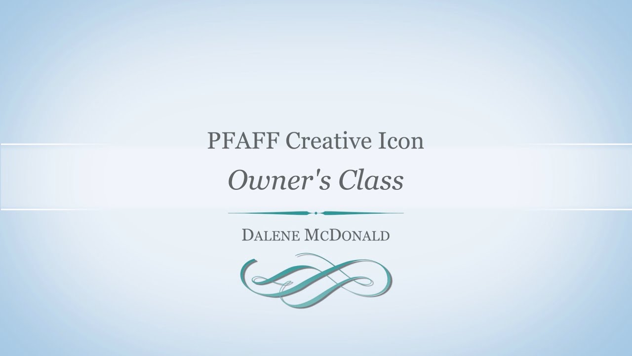 PFAFF creative icon Owner's Class
