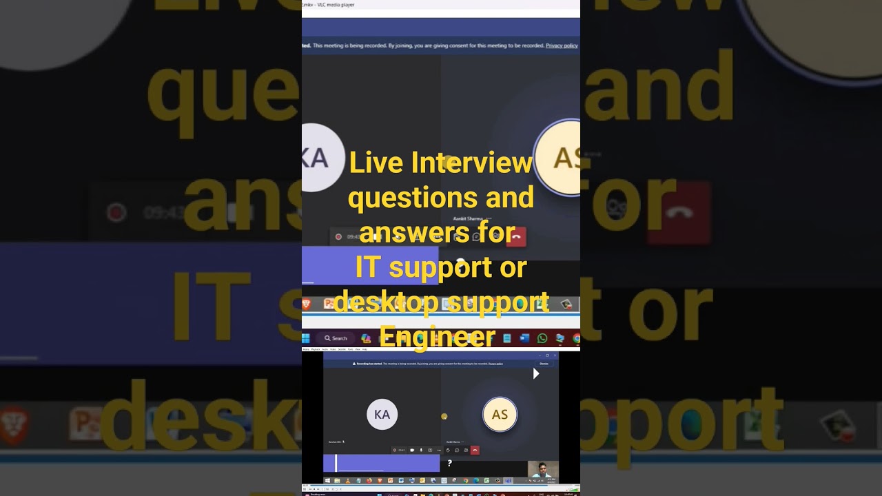 #technicalinterview Live Interview questions and answers for Desktop support profile