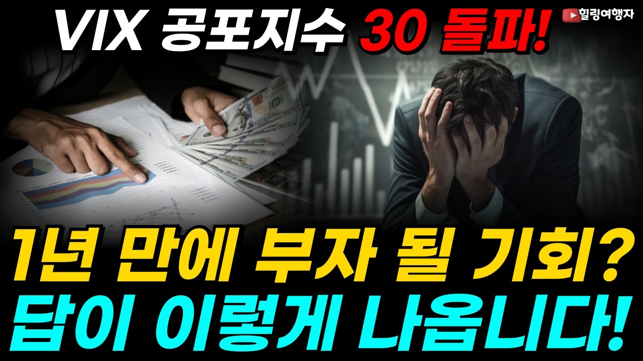 미국증시 4년 만의 최장기 폭락장 덮쳤다! VIX 공포지수 30 돌파! 부자 될 기회! 언제부터 매수할까? 진짜 바닥! 3가지 시그널을 보면 답이 나옵니다!