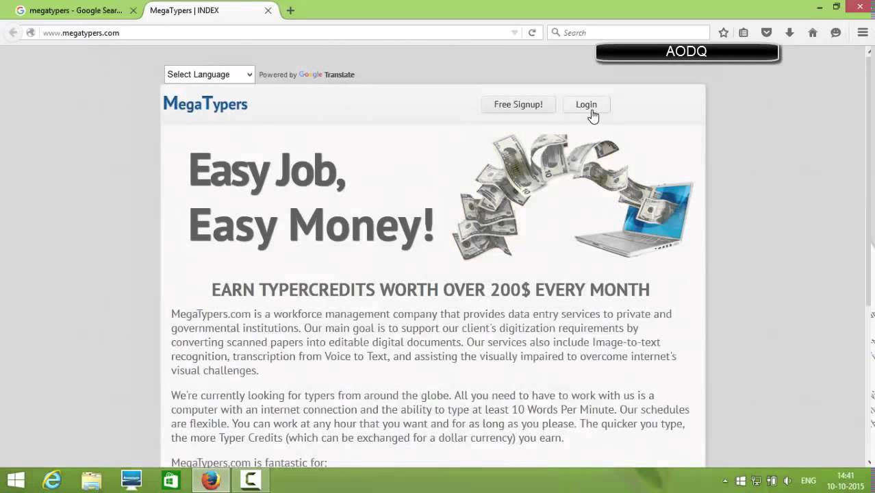 MEGATYPERS REGISTRATION FOR NEW USERS AND TUTORIAL