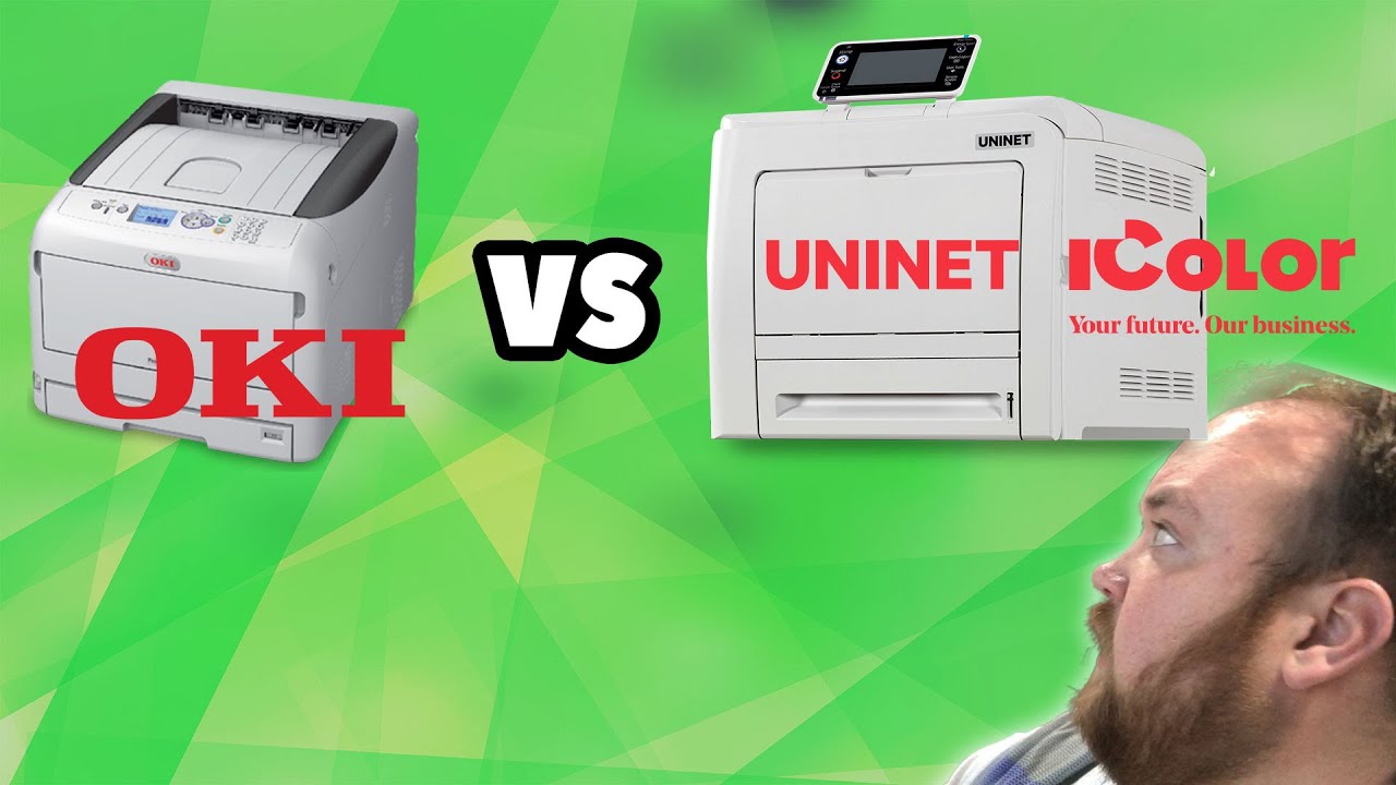 Oki vs Uninet icolor white toner printers - vlog 312 - Print Shop Updates