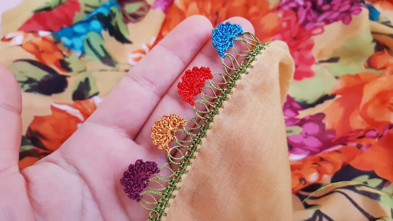 1077- Bayram şekeri 💎 küçük çiçekli tıg oyası