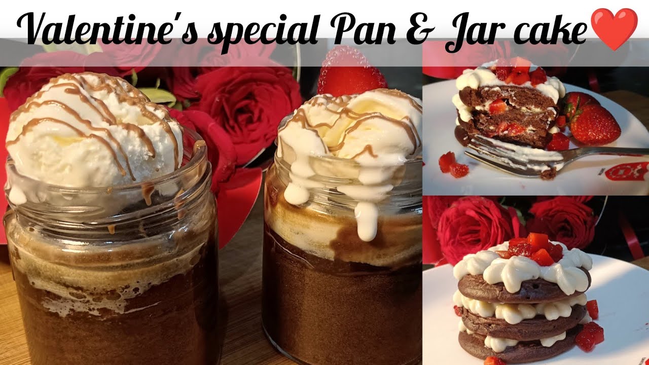 Valentine’s Special Red Velvet Pancake & Jar Cake Recipe ❤️ | Romantic Dessert Ideas | Easy Dessert 