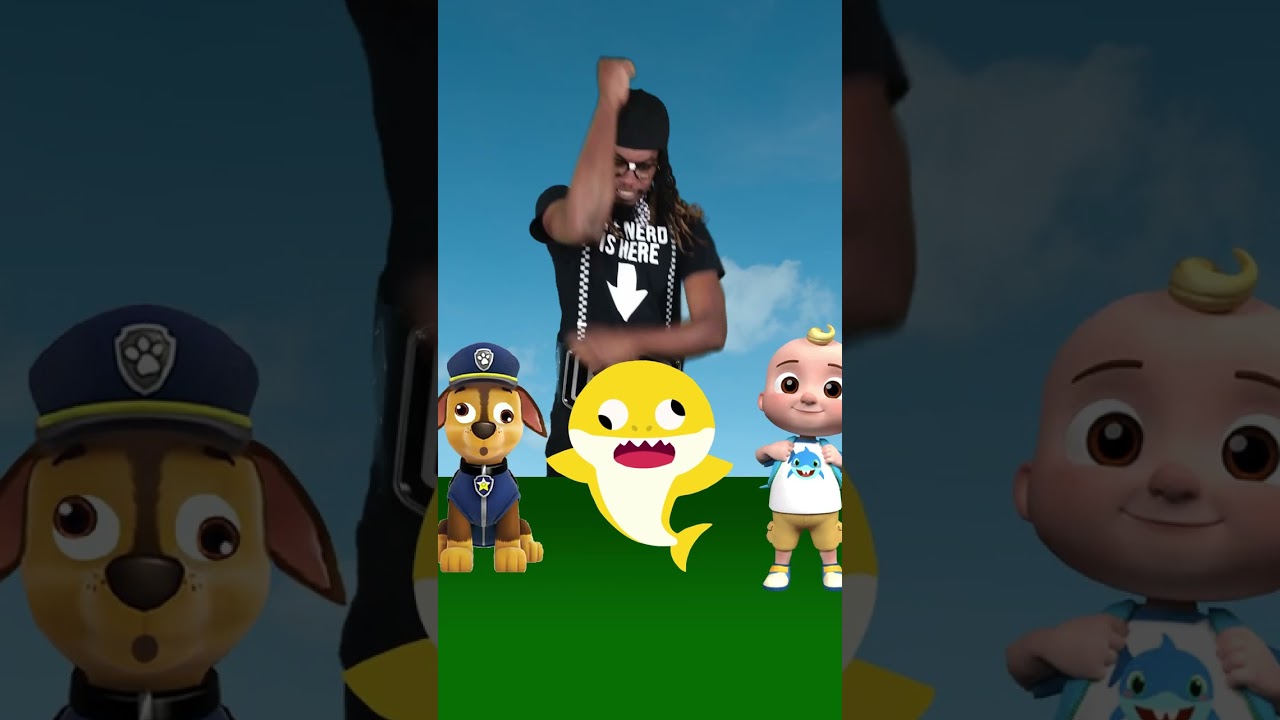 Акулёнок из Щенячьего патруля и Кокомелон: Ботаническая битва