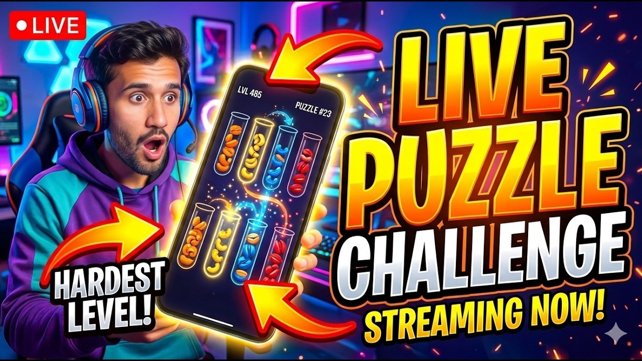 🔴 LIVE Nut Sort Puzzle – 99% Players Fail This Level 😱 | Brain Puzzle Challenge
