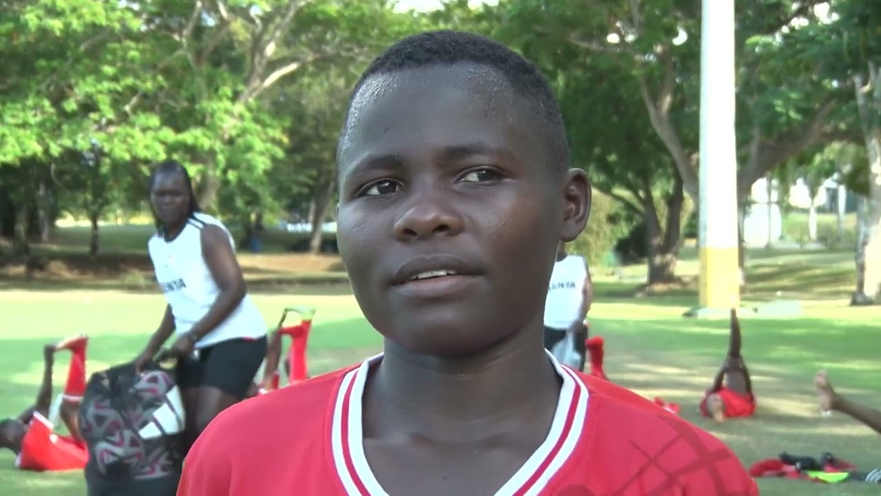 Junior Starlets training in Dominican Republic Ups Halima Imbachi Mid and Marion Serenge striker