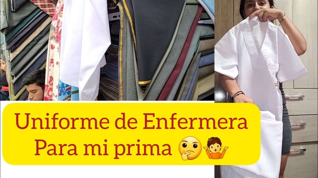 Hice su uniforme de enfermera para mi Prima. PASO A PASO. Fácil  #costura #confección #moda