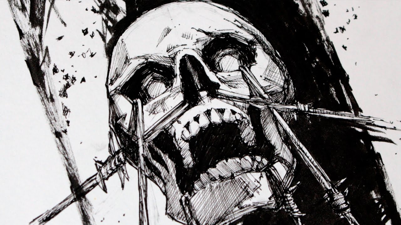 Drawing Skull Tattoo - Ink
