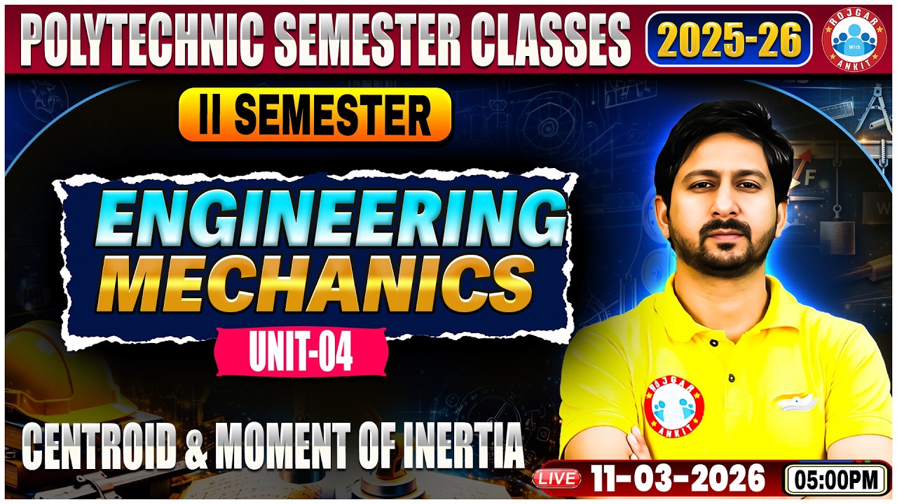 UP Polytechnic Engineering Mechanisc | Moment of Inertia | Polytechnic 2nd Sem Engineering Class
