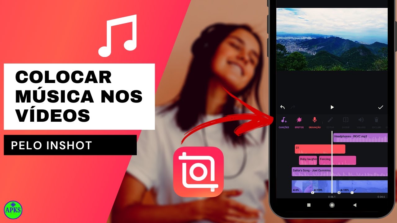 Como colocar música nos videos pelo InShot #5 | Tutorial InShot 2025