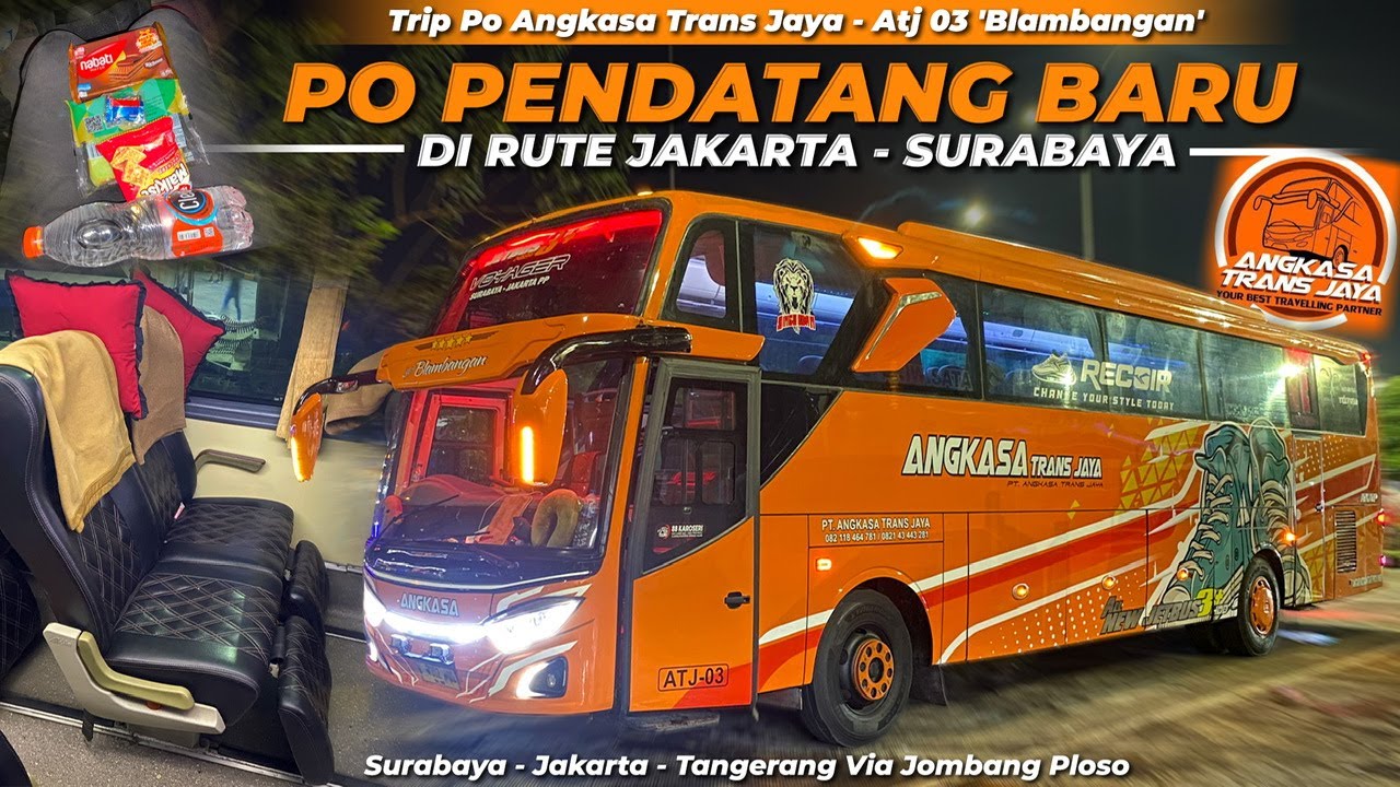 RUTENYA UNIK, LEWAT ALAS JOMBANG‼️🤗 BUS BARU LINE SURABAYA-JAKARTA | Trip Po Angkasa ATJ 03