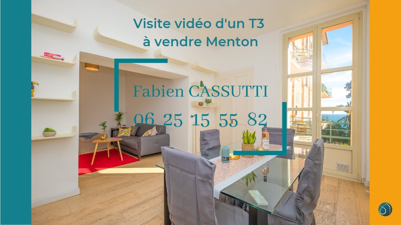 À vendre T3 Menton vue mer