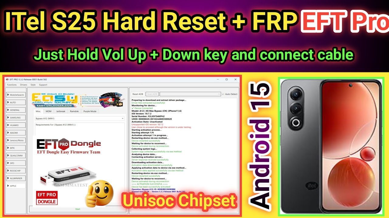 How to Factory Reset + FRP unlock Itel S25 by EFT Pro 2026
