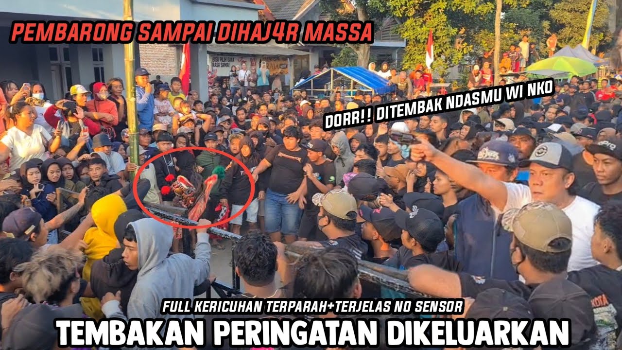 DORR..TEMBAKAN PERINGATAN DIKELUARKAN❗️BARONGAN JARANAN NEW PANJALU PUTRO Live Nglumbang Kediri