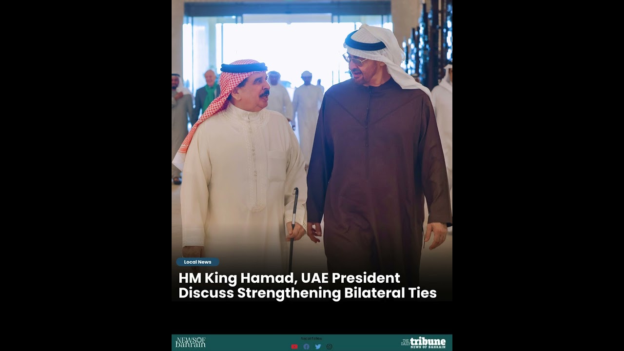 HM King Hamad, UAE President Discuss Strengthening Bilateral Ties