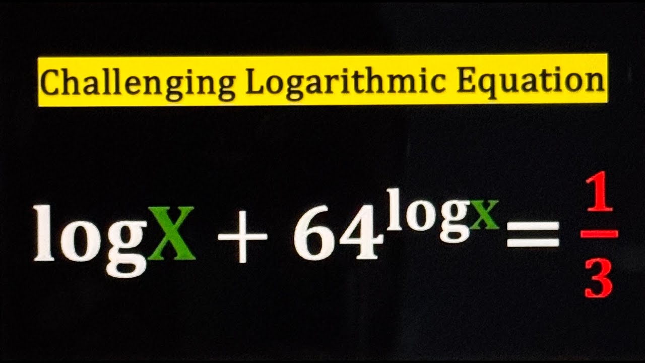 Toughest Logarithm Question - Can you solve it? Looks easy but it is not!! #maths #logarithm