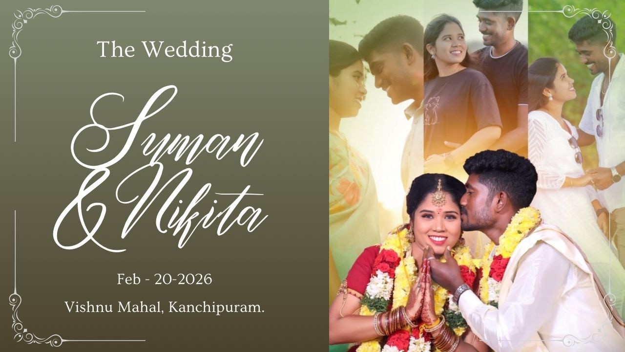 Sumanthiraj ❤️ Nikitha | Wedding Live | Vishnu Mahal, Kanchipuram