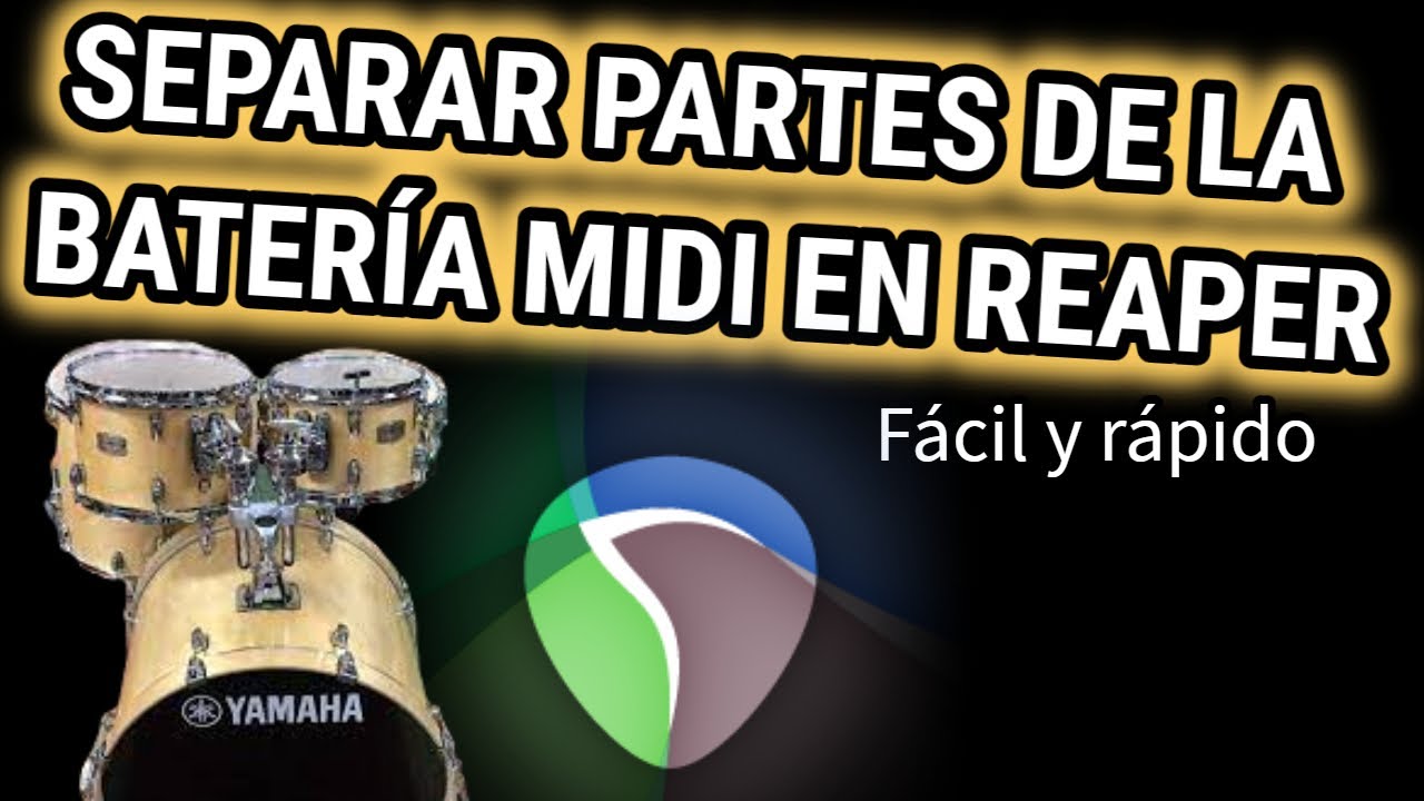 ¿CÓMO SEPARAR LAS PARTES DE LA BATERÍA MIDI EN REAPER? fácil y rápido