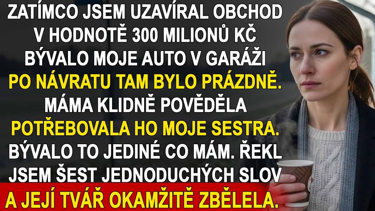 „Zatímco jsem dokončoval obchod za 280 000 000 Kč v Evropě, moji rodiče nechali zastavit moje auto…“
