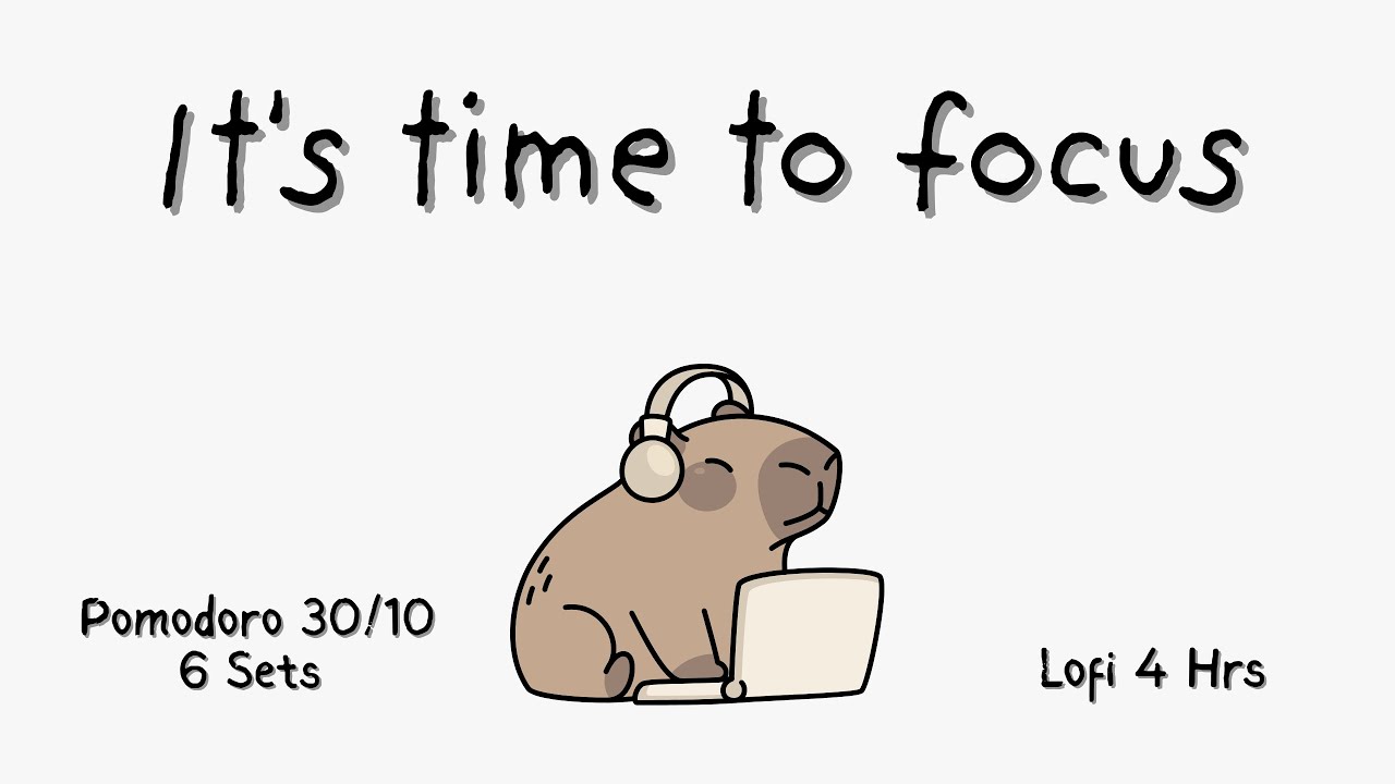 It’s Time to Focus | Pomodoro 30/10 | 4-Hour Study With Me | Lo-fi