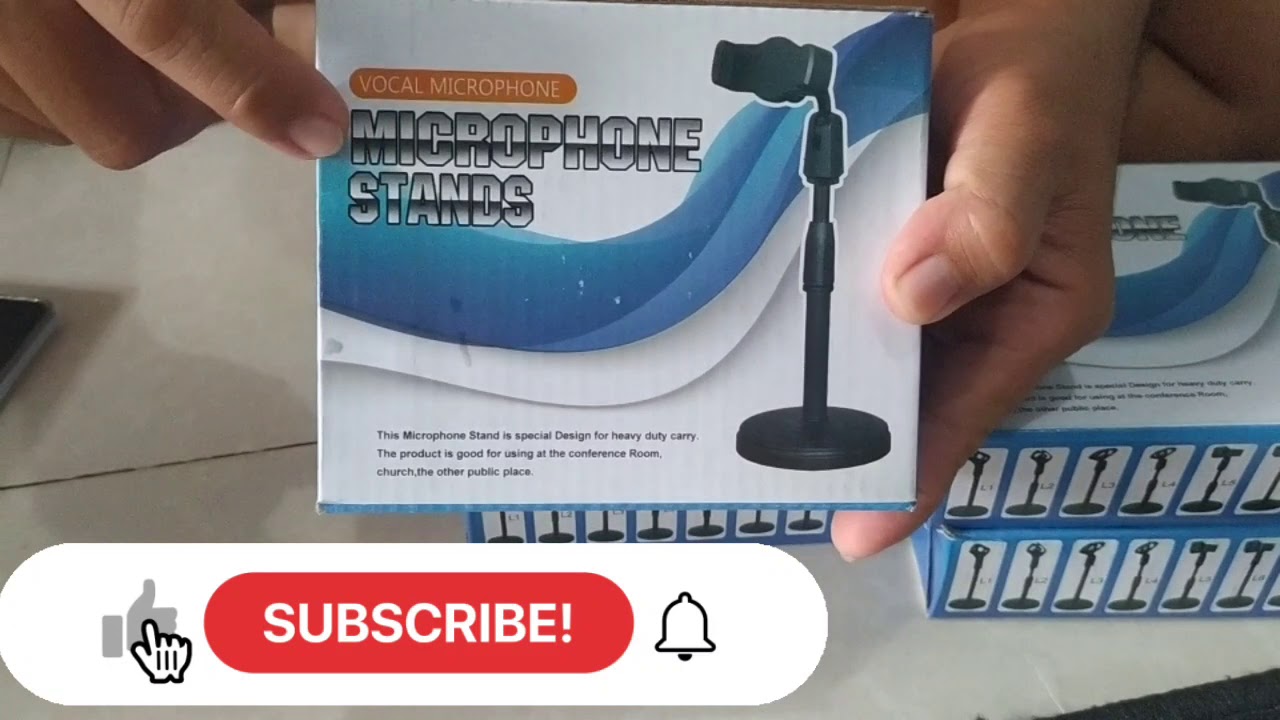cara memasang microphone stand