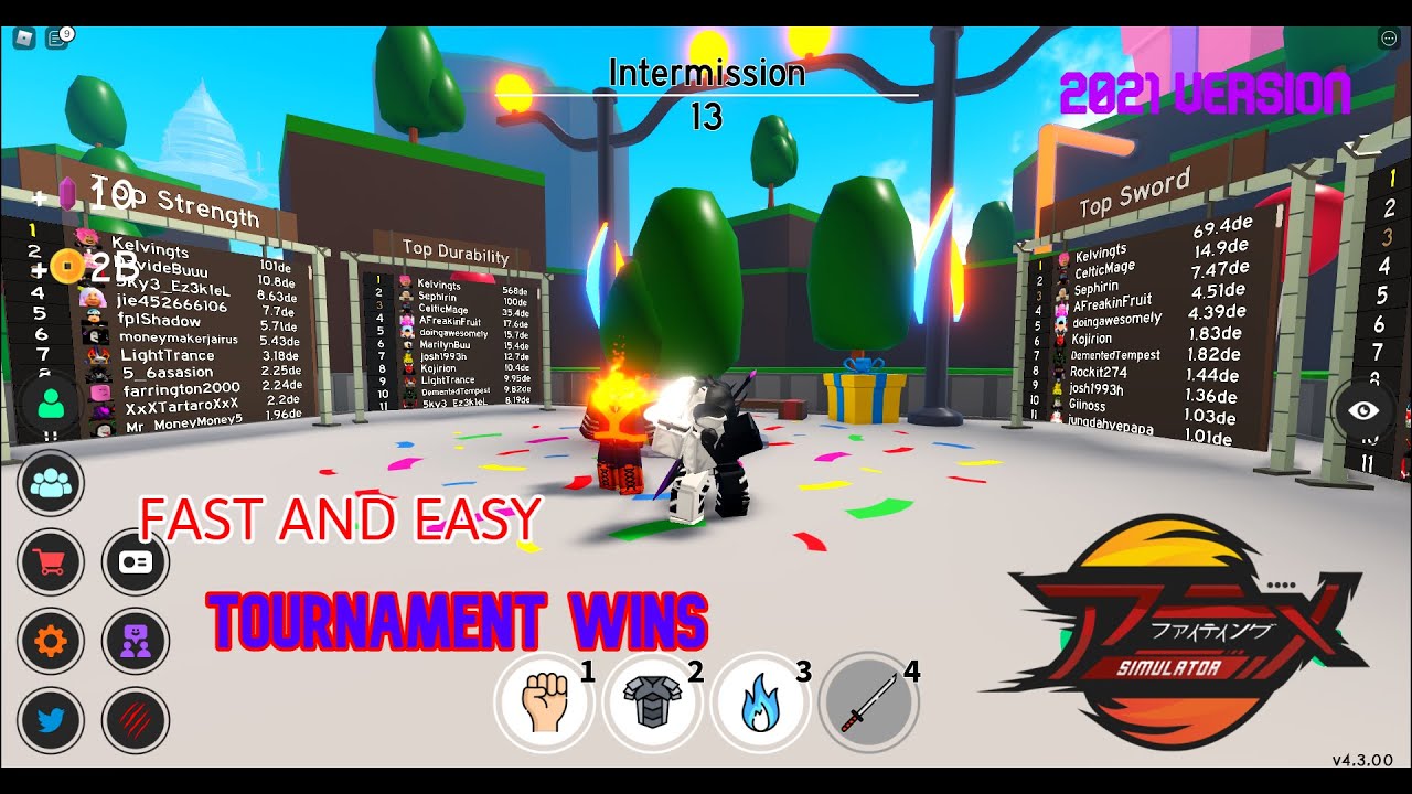 FAST AND EASY TOURNAMENT WINS IN ANIME FIGHTING SIMULATOR IN 2021