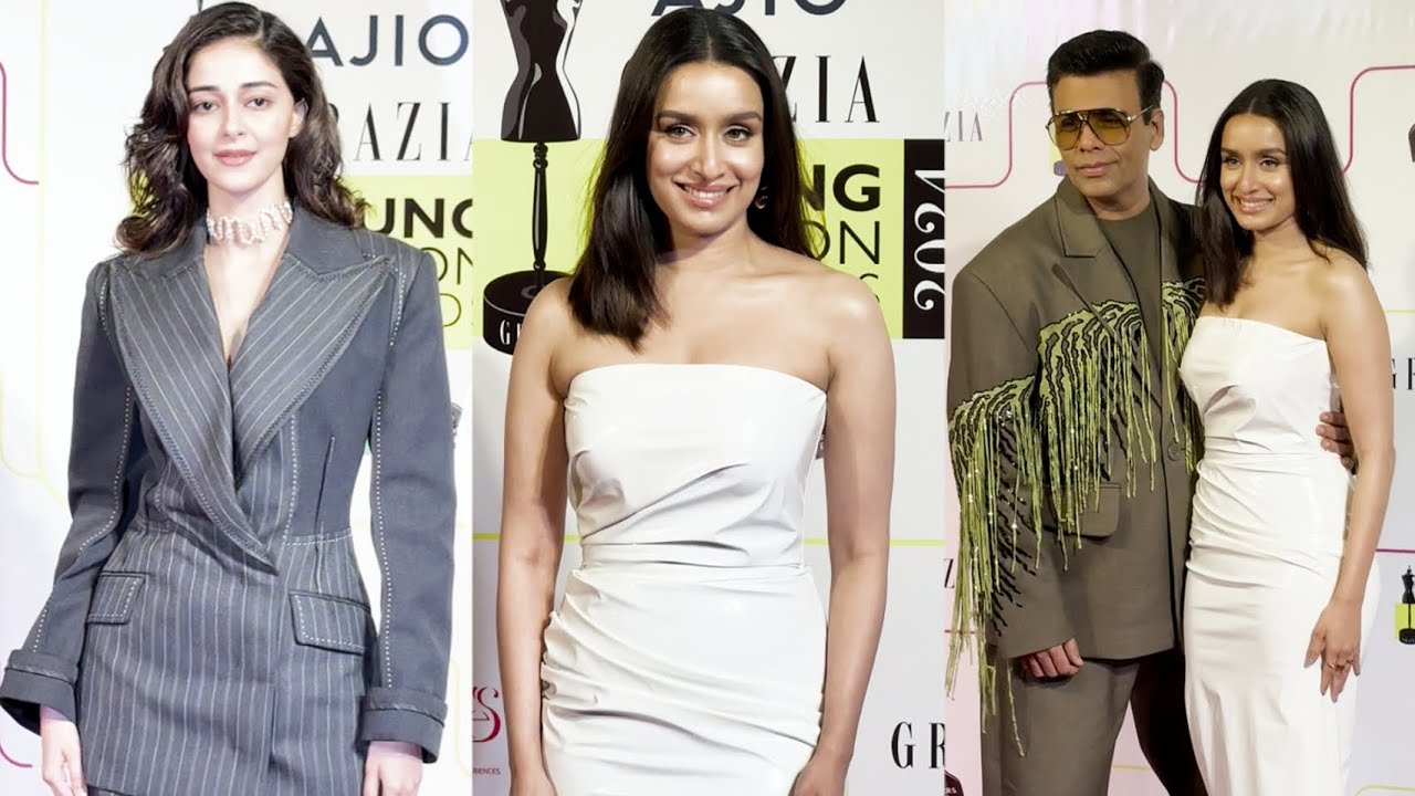 Gorgeous Girls Shraddha Kapoor & Ananya Pandey Looking Stunning At Grazia Young Fashion Awards 2024