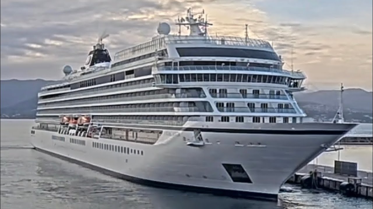 cruise ship M/S Viking Vesta arriving to Ajaccio
