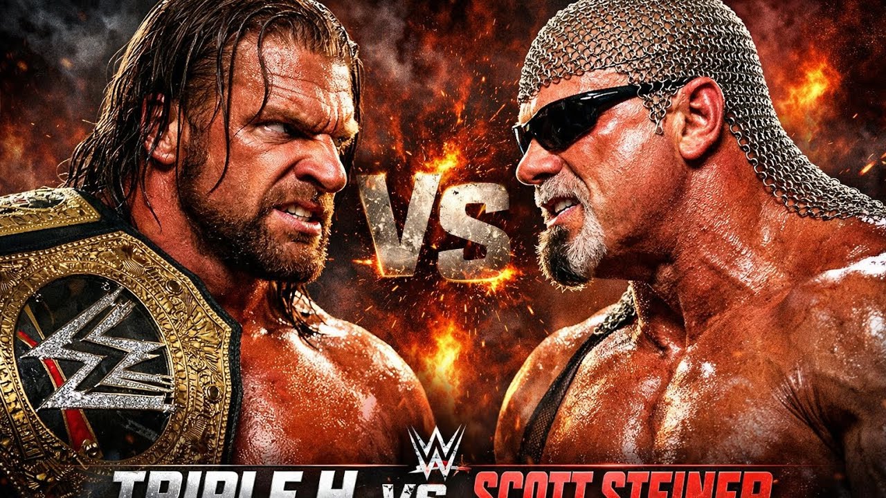 Triple H vs Scott Steiner – Brutal Power vs Power Clash #wrestlinggames #wwe #trending #viral #video