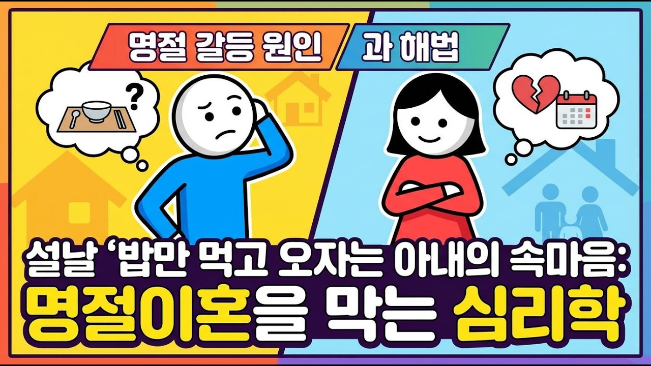 설날 밥만 먹고오자는 아내의 속마음:명절이혼을 막는 심리학  #명절이혼#이혼통계#설날이혼#추석이혼#가족갈등#명절갈등#부부갈등#이혼사유
