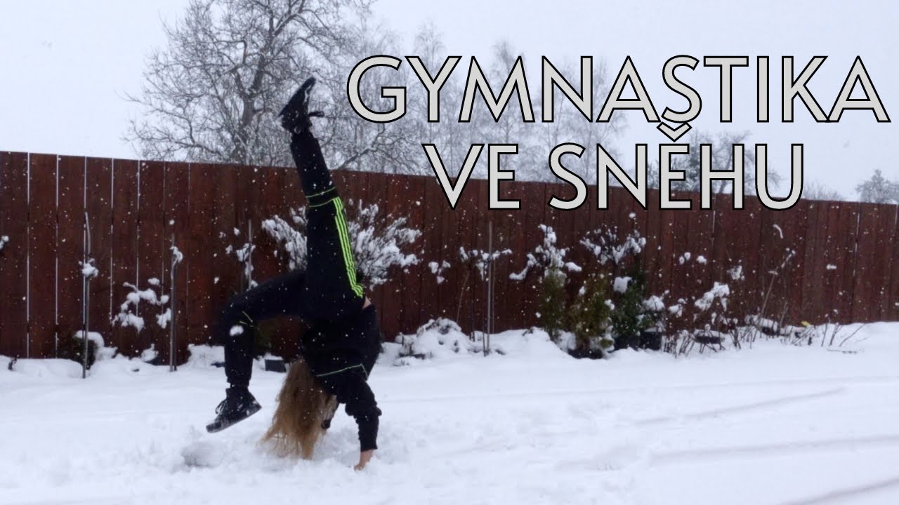 Gymnastika ve sněhu - na trampolíně a na zemi  /LEA