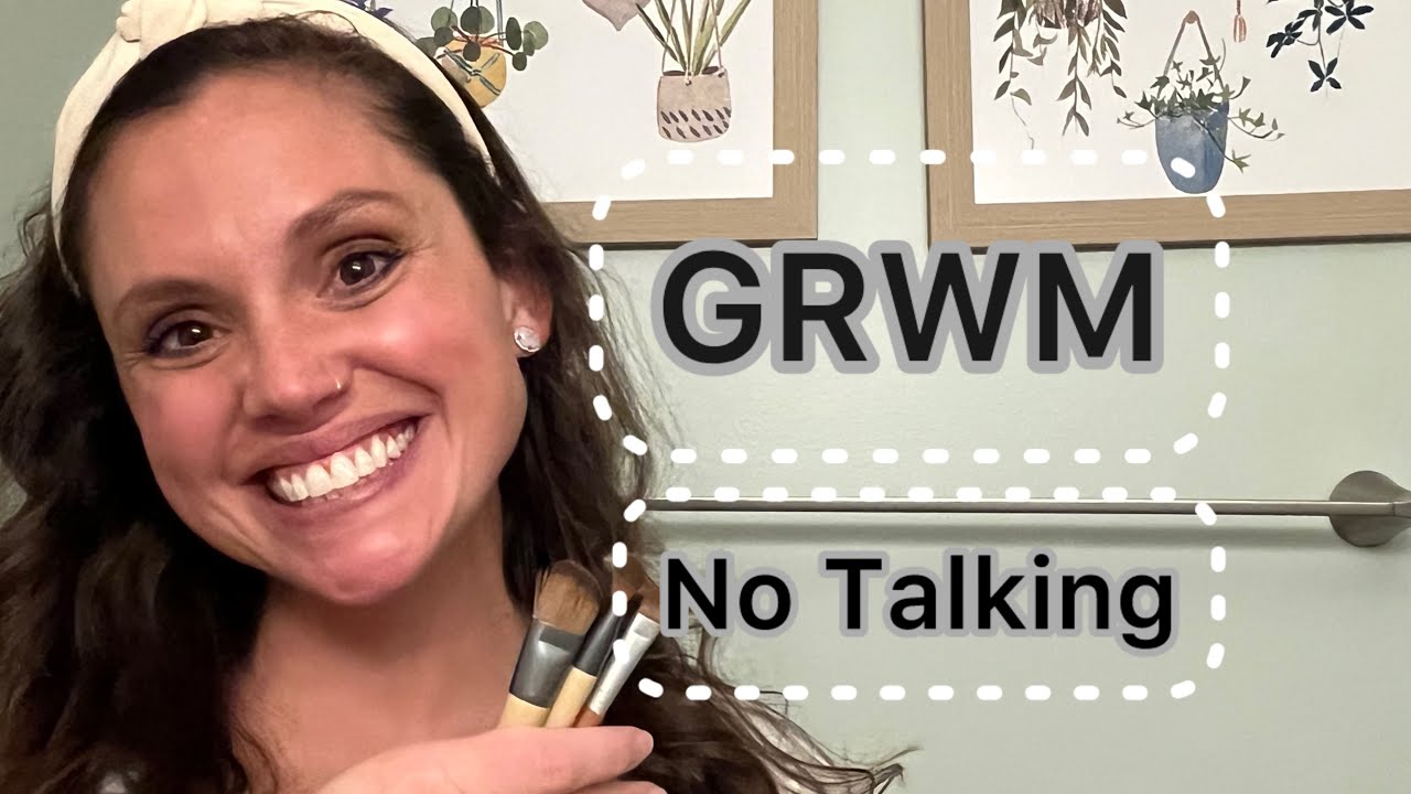 ASMR - GRWM: Hair and Make-Up/Tapping Sounds/Gum Chewing - No Talking