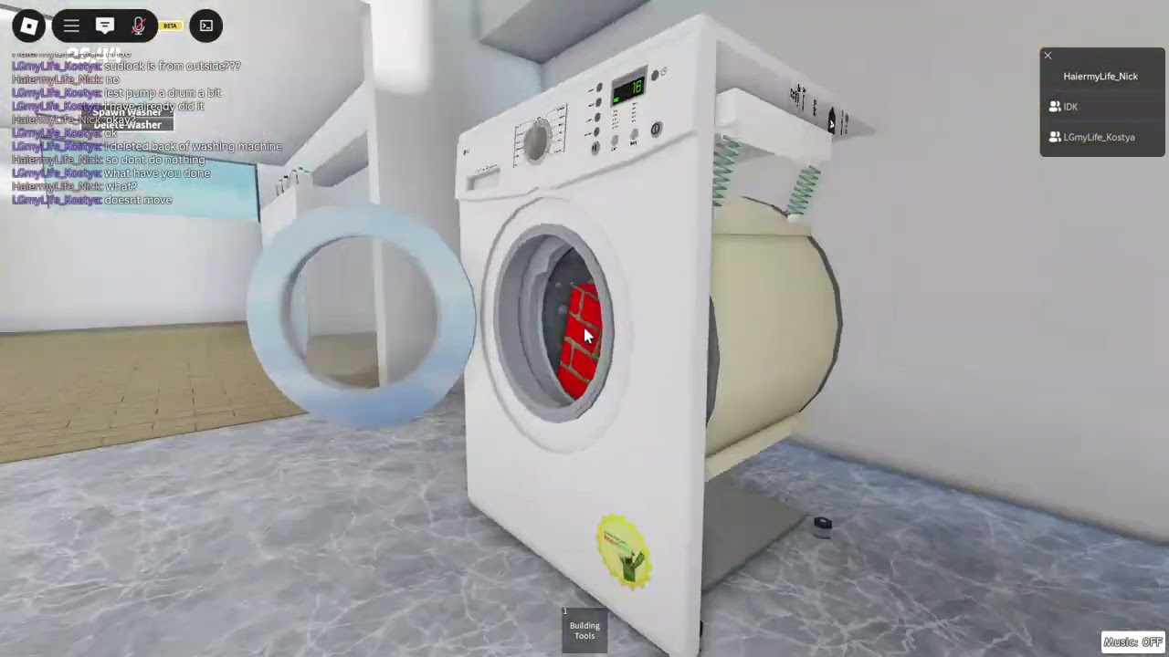 Stress test: no shocks washing brick program 30 minuts fast with friends is going to repair