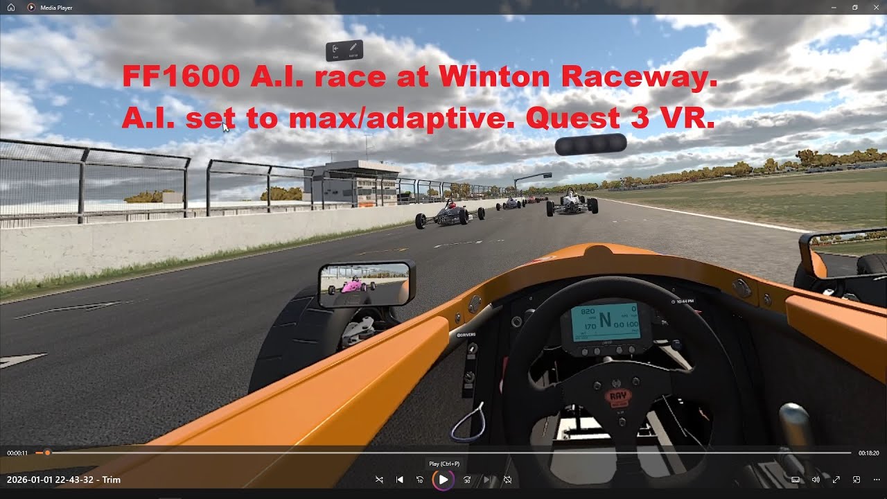 ff1600 A.I. Race at Winton Raceway.