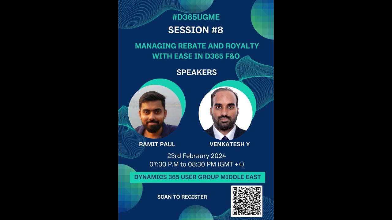 D365 UGME Session  #8 Rebate Management in  D365 F&O