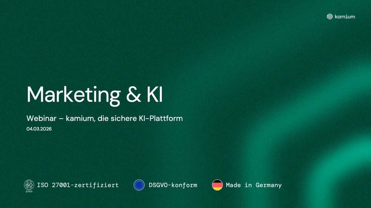 Webinar: Marketing mit KI in kamium
